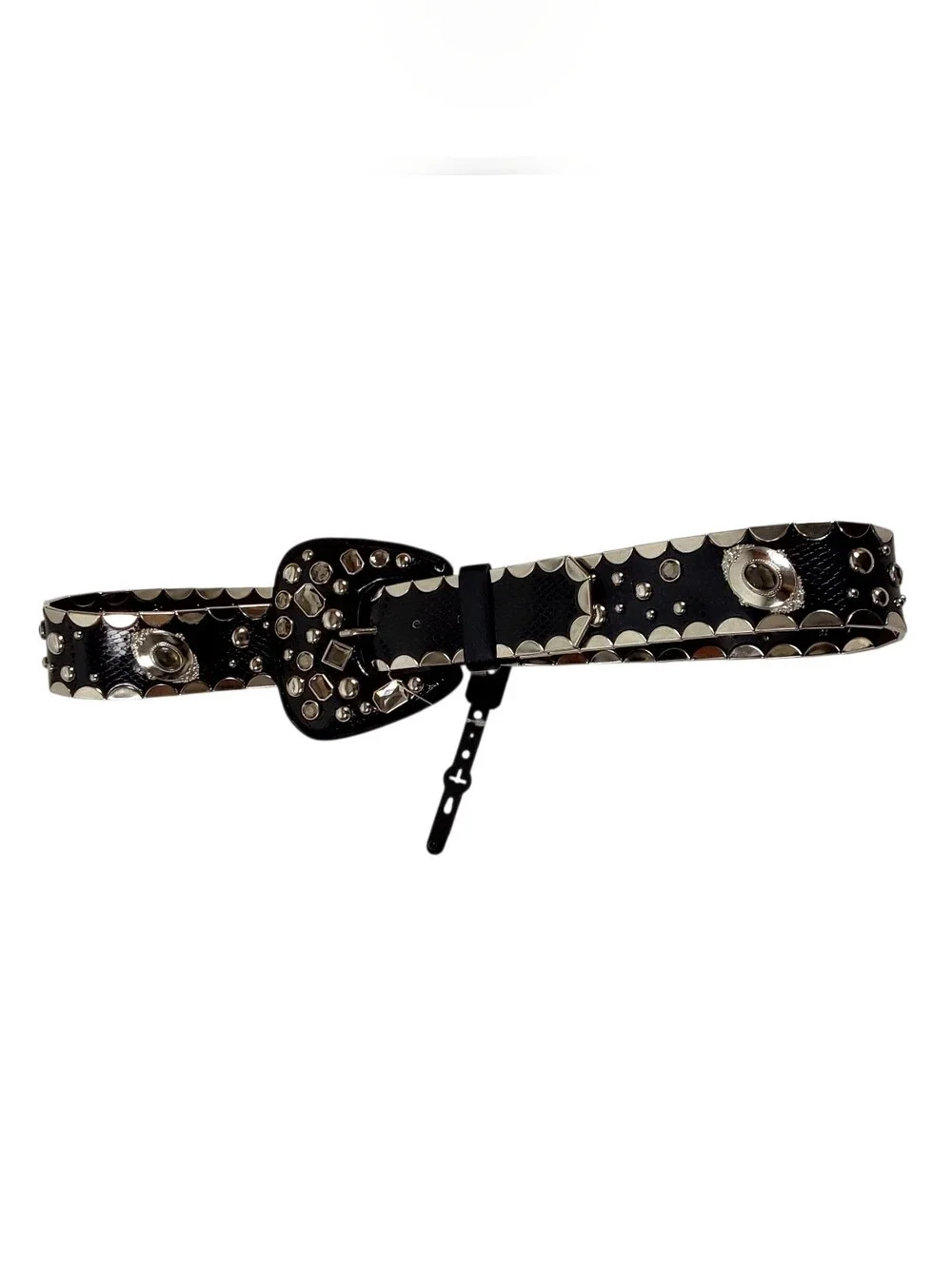 Studded Black Western Buckle Belt